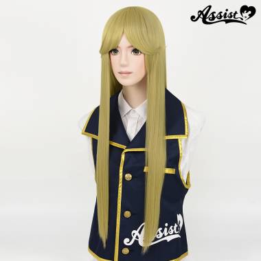 Long Wig with 1 Round Skin Top　Honey Blonde 86