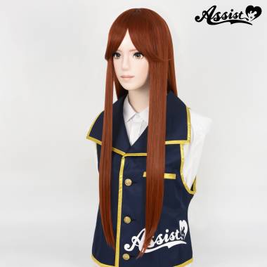 Long Wig with 1 Round Skin Top　Brick Orange 350