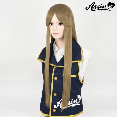 Long Wig with 1 Round Skin Top　Milk Tea Gold 22