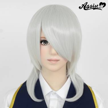 Air wolf Hair　White Silver 60