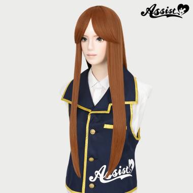 Long Wig with 1 Round Skin Top　Caramel Brown 30