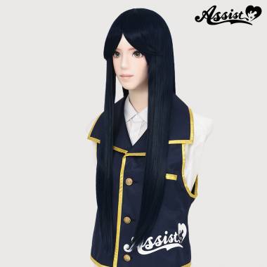 Long Wig with 1 Round Skin Top　Dark Blue NDRB-99
