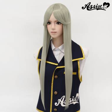 Long Wig with 1 Round Skin Top　Ash Gray NAG-150