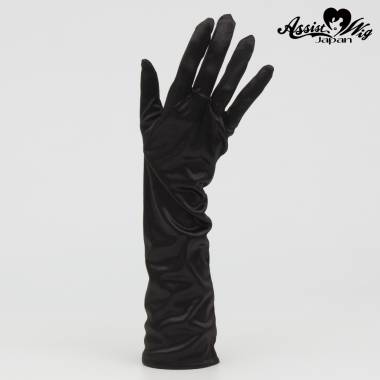 Satin gloves (medium)　Black