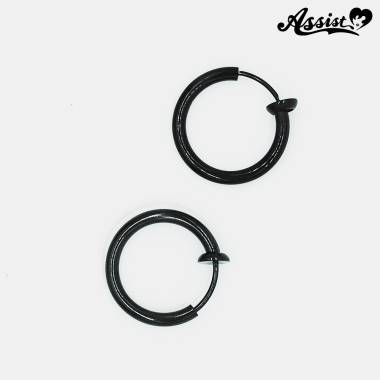 Fake earrings　Black