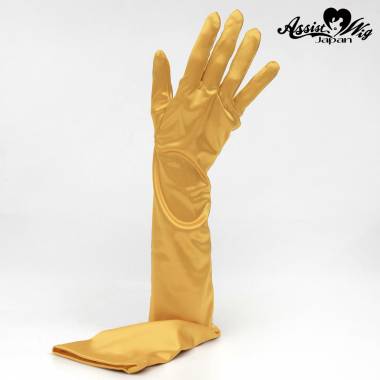Satin gloves (long)　Gold